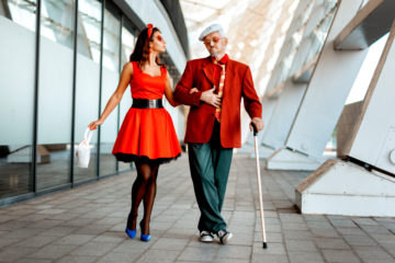 Young woman and older man DDLG